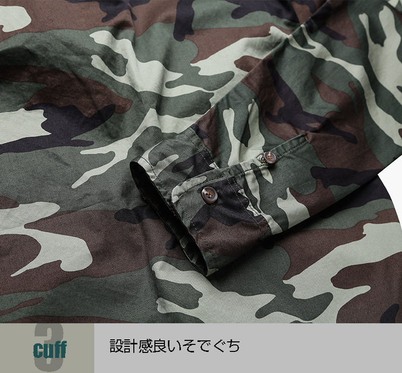 予約販売 シャツ メンズ 迷彩 プリント ミリタリーシャツ カジュアル