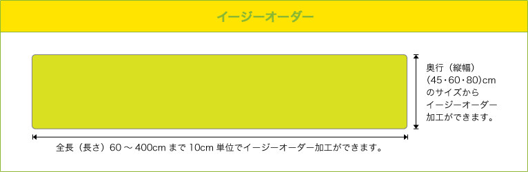 イージーオーダー60〜400cmまで10cm単位でオーダー可能 北欧の豊かな色彩とナチュラルなカラー10色のキッチンマット