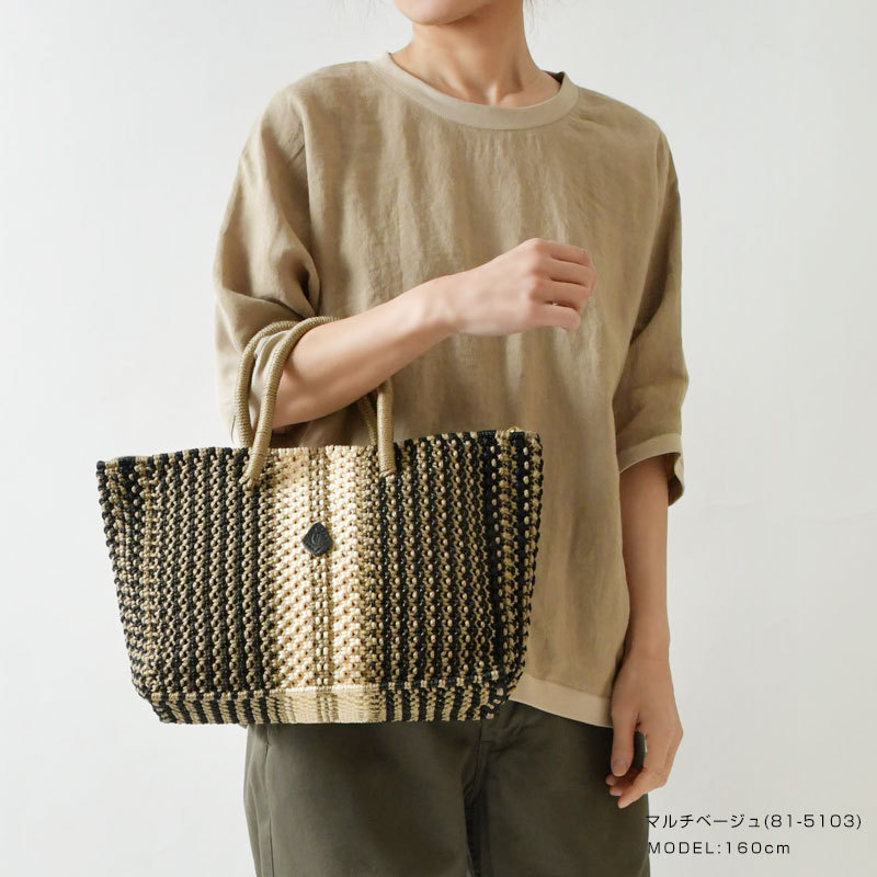 CLEDRAN クレドラン HAND KNITTING SQUARE TOTE ハンドニッティング