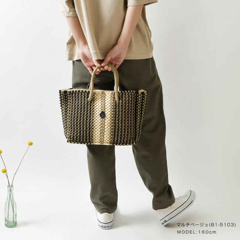 CLEDRAN クレドラン HAND KNITTING SQUARE TOTE ハンドニッティング