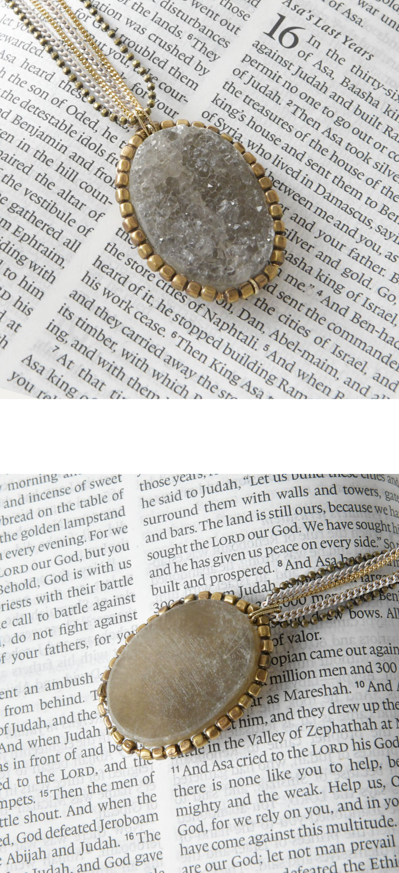 【CO＊STARRING コ・スターリング】ドゥルージー スモーキークォーツ 天然石 ペンダント (ov-ch-017) (C41011036)