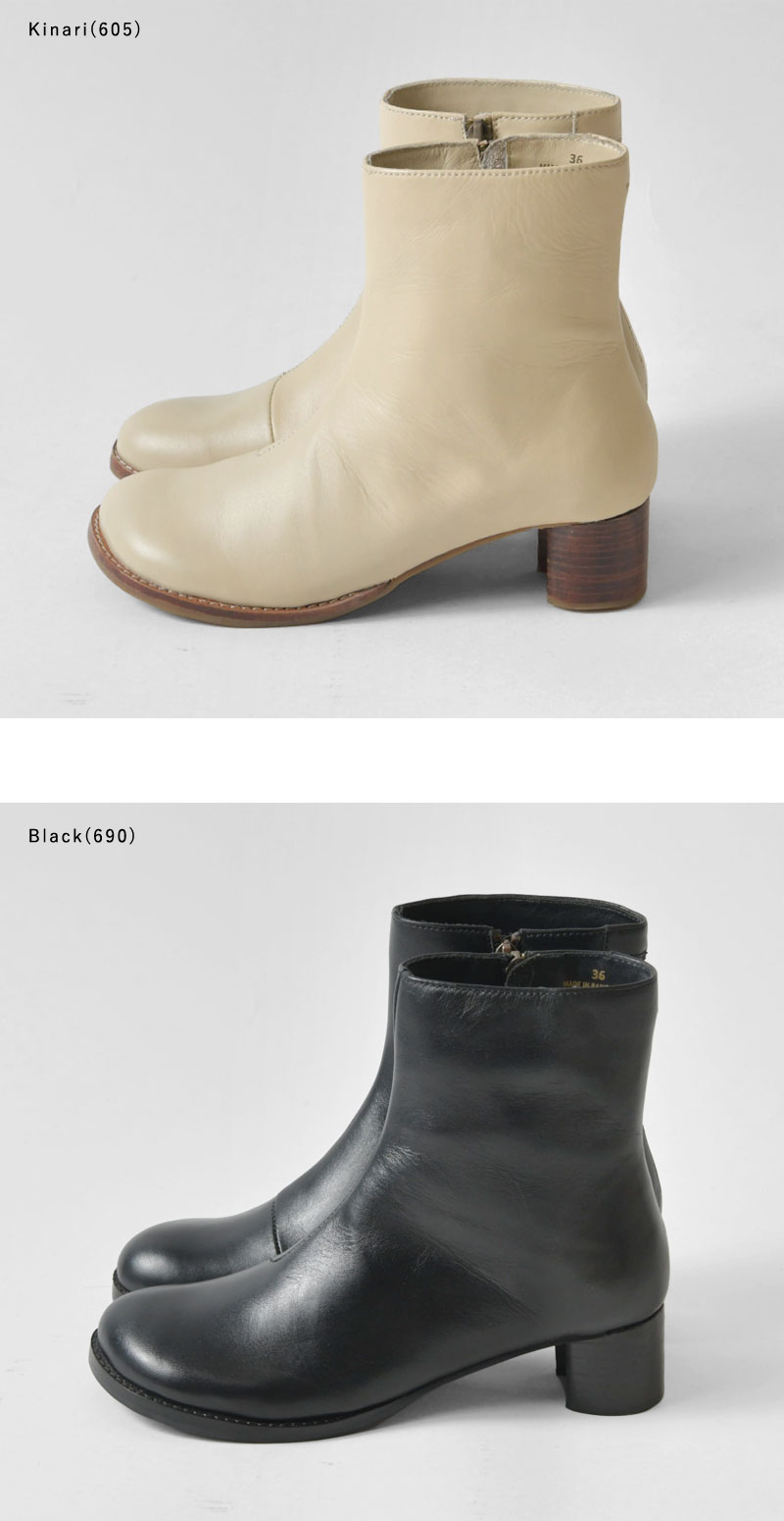 SALE 30%OFF hcubuch フーブ カウレザー ショートブーツ / piano (H156