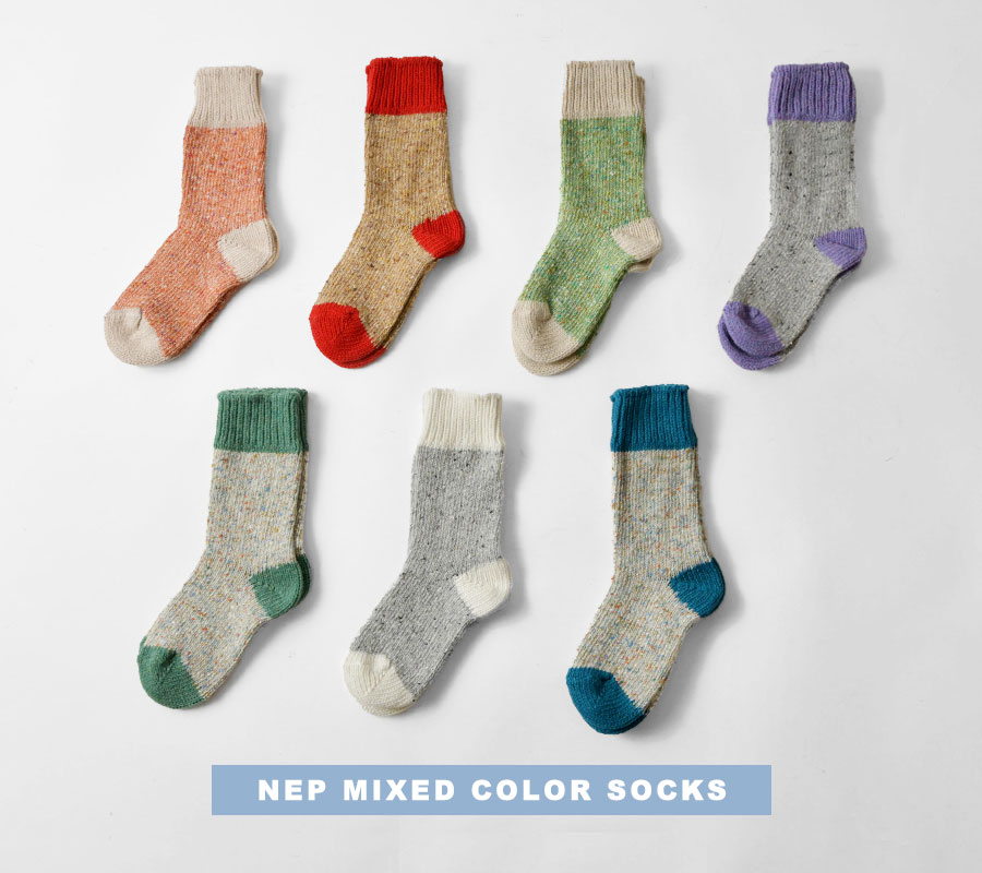 【H FOOT WEAR エイチフットウェア】NEP SOCKS ネップ ウール混 ソックス