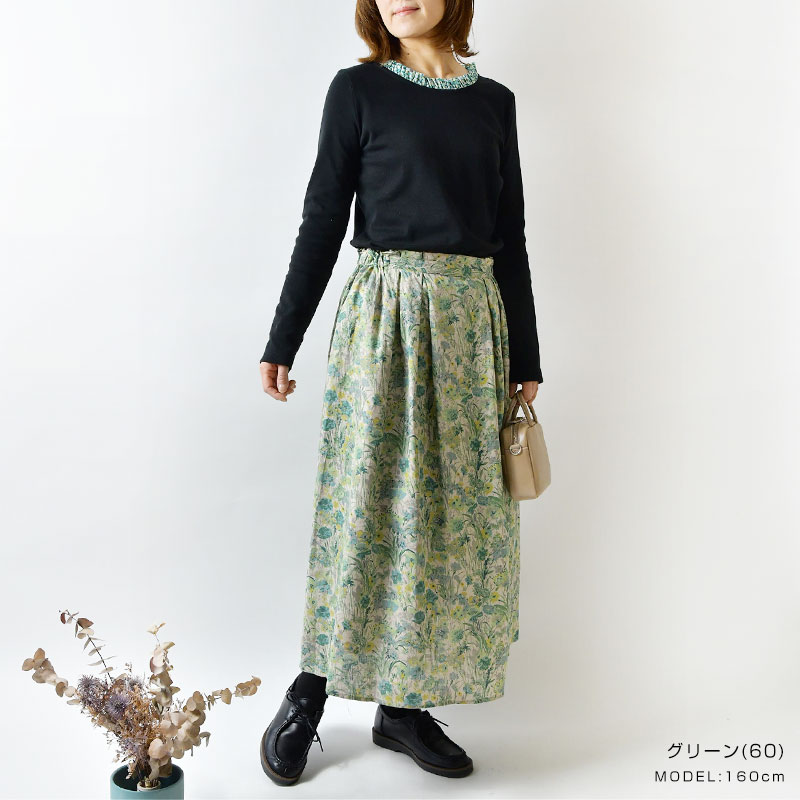 ランキング2024 イナ スカート ゴム ウエスト リネン LIBERTYリバティ ina スカート