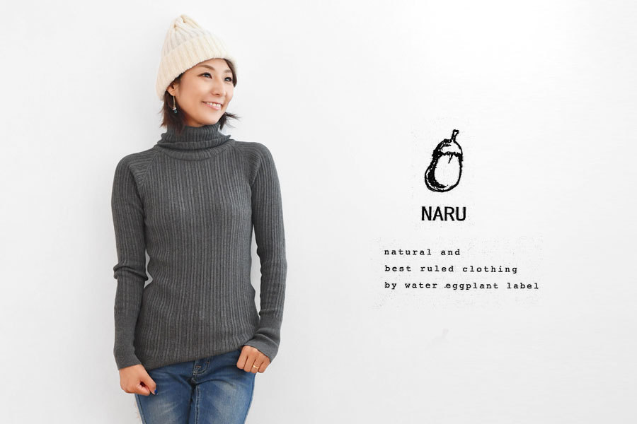 10%OFFクーポン カットソー レディース NARU ナル ランダム リブ コットン タートル ネック ニット カットソー 611701 秋 冬  長袖 温か 暖か テレコ :naru611701:Matilda - 通販 - Yahoo!ショッピング