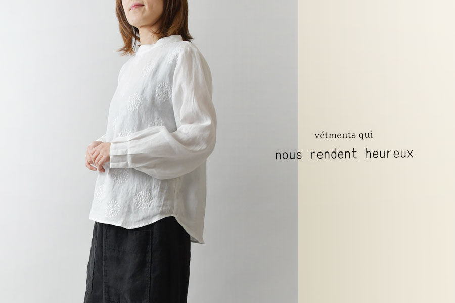 10%OFFクーポン ブラウス nous rendent heureux ヌーランドオロー