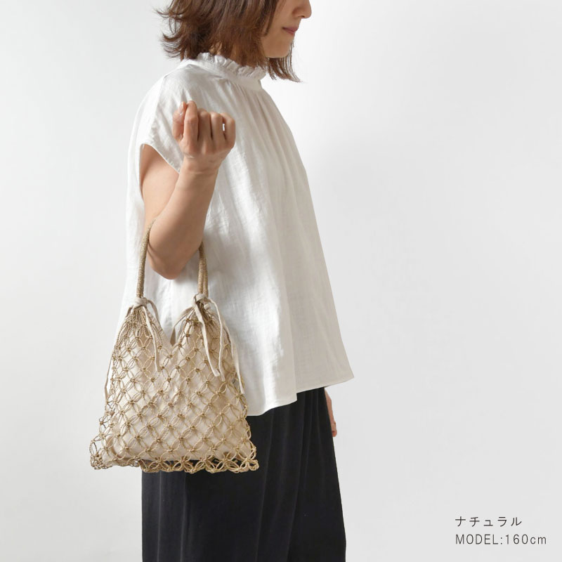 REN レン ループス ショッパー クローシェ バッグ 鞄 かごバッグ トート REN 10%OFFクーポン バッグ レディース レン ループス
