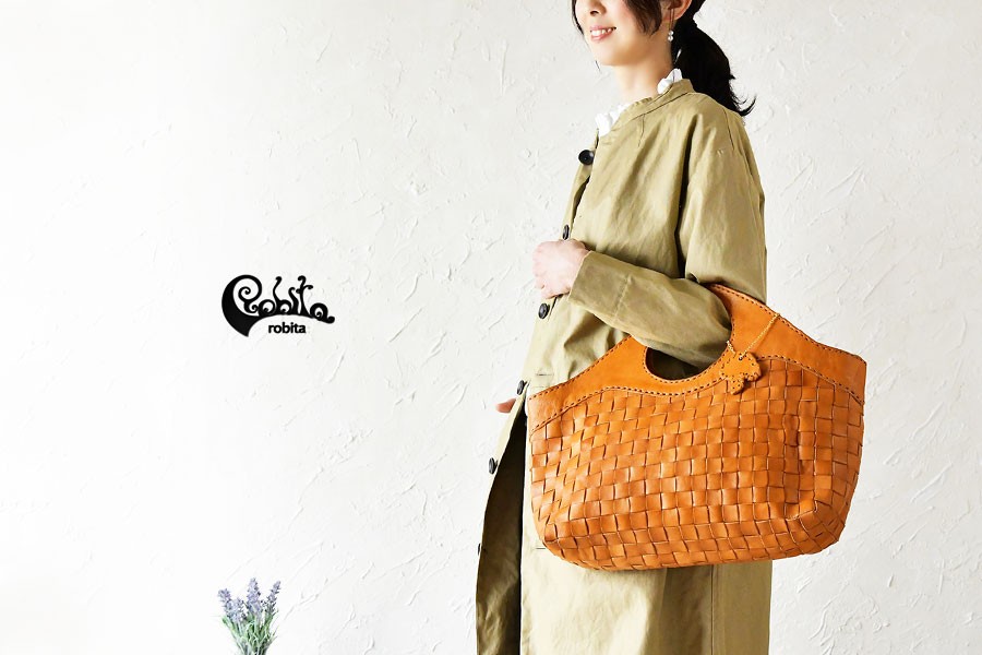 robita（ロビタ） トートバッグ レディース メッシュレザーバッグ L