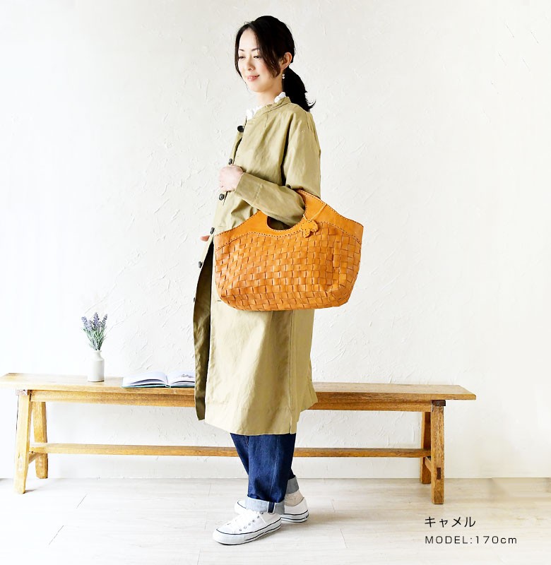 robita（ロビタ） トートバッグ レディース メッシュレザーバッグ L
