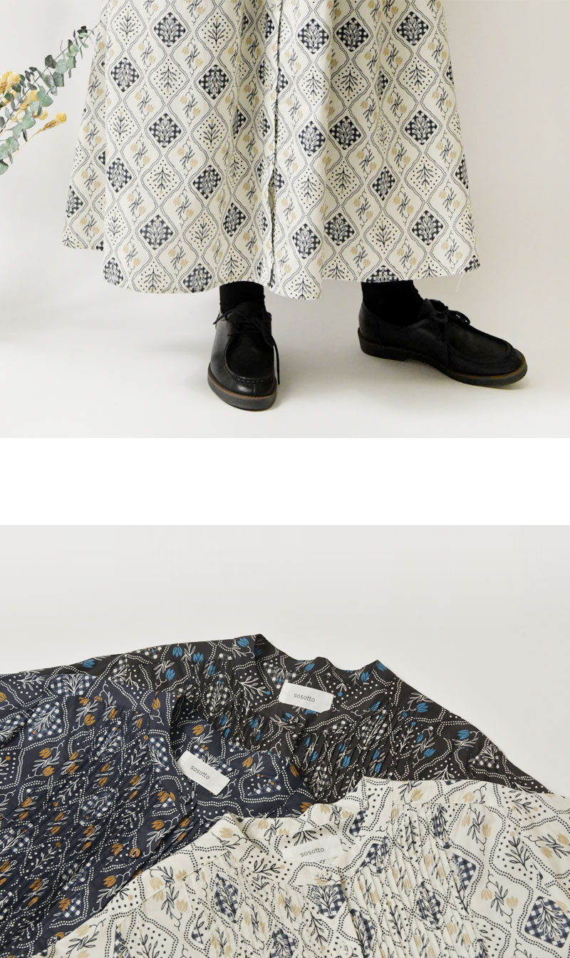 sosotto（ソソット） 10%OFFクーポン ワンピース レディース 格子花柄