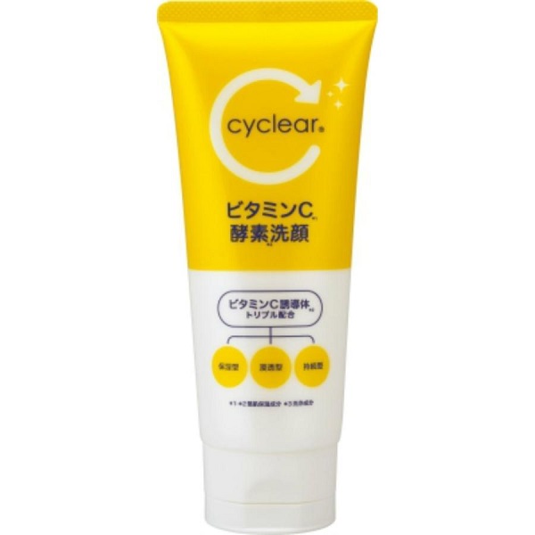 (送料無料)(まとめ買い・ケース販売)cyclear サイクリア ビタミンC 酵素洗顔（130ｇ）（48個セット）/ 熊野油脂