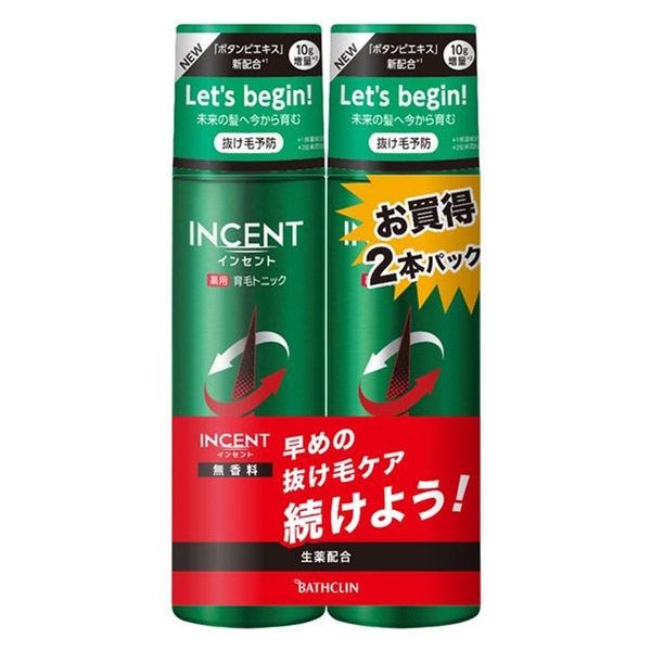 (送料無料)(まとめ買い・ケース販売)インセント 薬用育毛トニック 無香料 ペアパック 190g×2本パック（12個セット）/ バスクリン