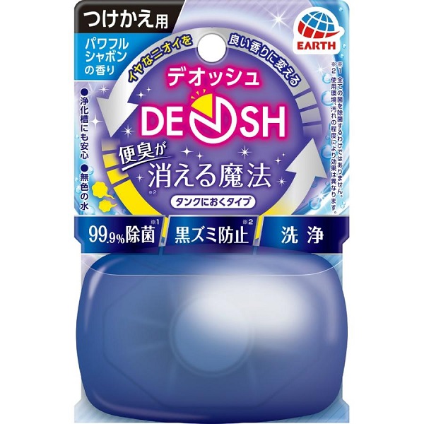 DEOSH　デオッシュ タンクにおくタイプ パワフルシャボンの香り　つけかえ用（65mL）/ アース製薬｜matinozakka