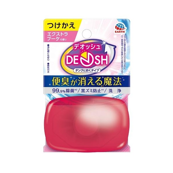 (送料無料)(まとめ買い・ケース販売)デオッシュ DEOSH タンクにおくタイプ 消臭芳香洗浄剤 エクストラブーケ 付替え（1個入）（24個セット）/ アース製薬
