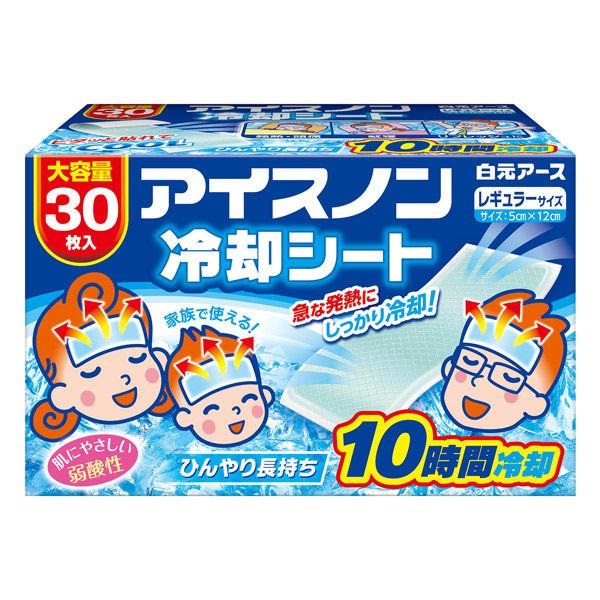 (送料無料)(まとめ買い・ケース販売)アイスノン 冷却シート 1箱（30枚入） （20個セット）/ 白元アース