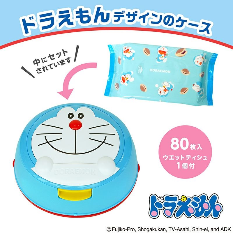 ドラえもん ウエットティシュケース 純水99.9％ウェットティッシュ（1