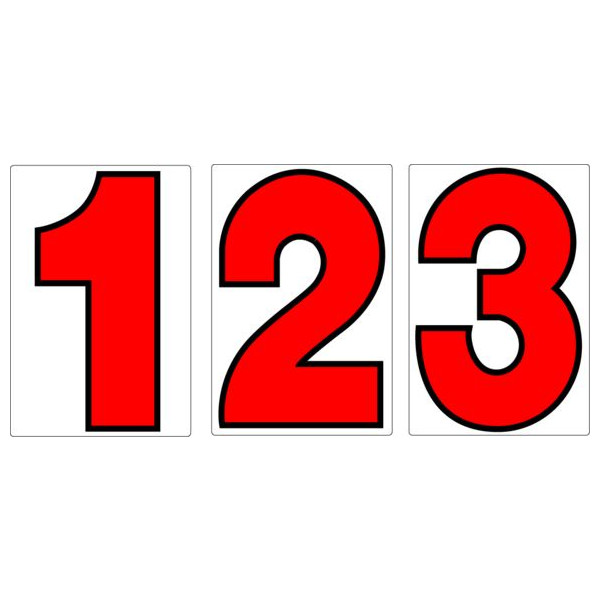 プライスボード　5枚セット　数字付き　ボード背景　AS製　数字カラー　白　※支払総額表示対応済みボード　プライスボード　AS-15H　赤