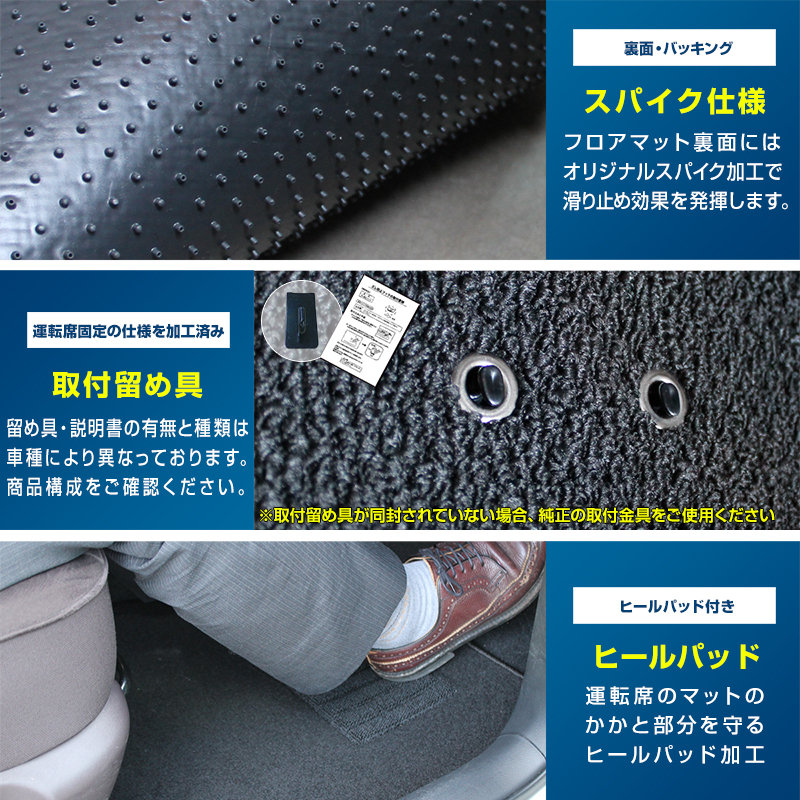 ツイン EC22S フロアマット カーマット H15/1〜H17/8 スズキ 車 マット ドット柄 関連画像5