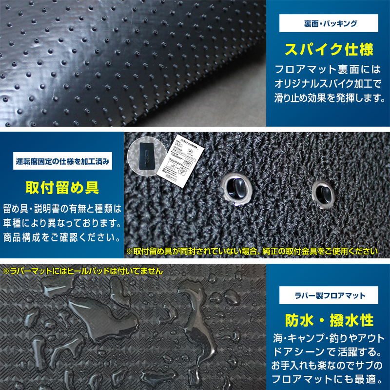 ヤリス ヤリスクロス MXP系/KSP210 フロアマット 防水 撥水 ラバーマット R2/2〜 トヨタ ラバー製 ゴムマット | トヨタ | 04