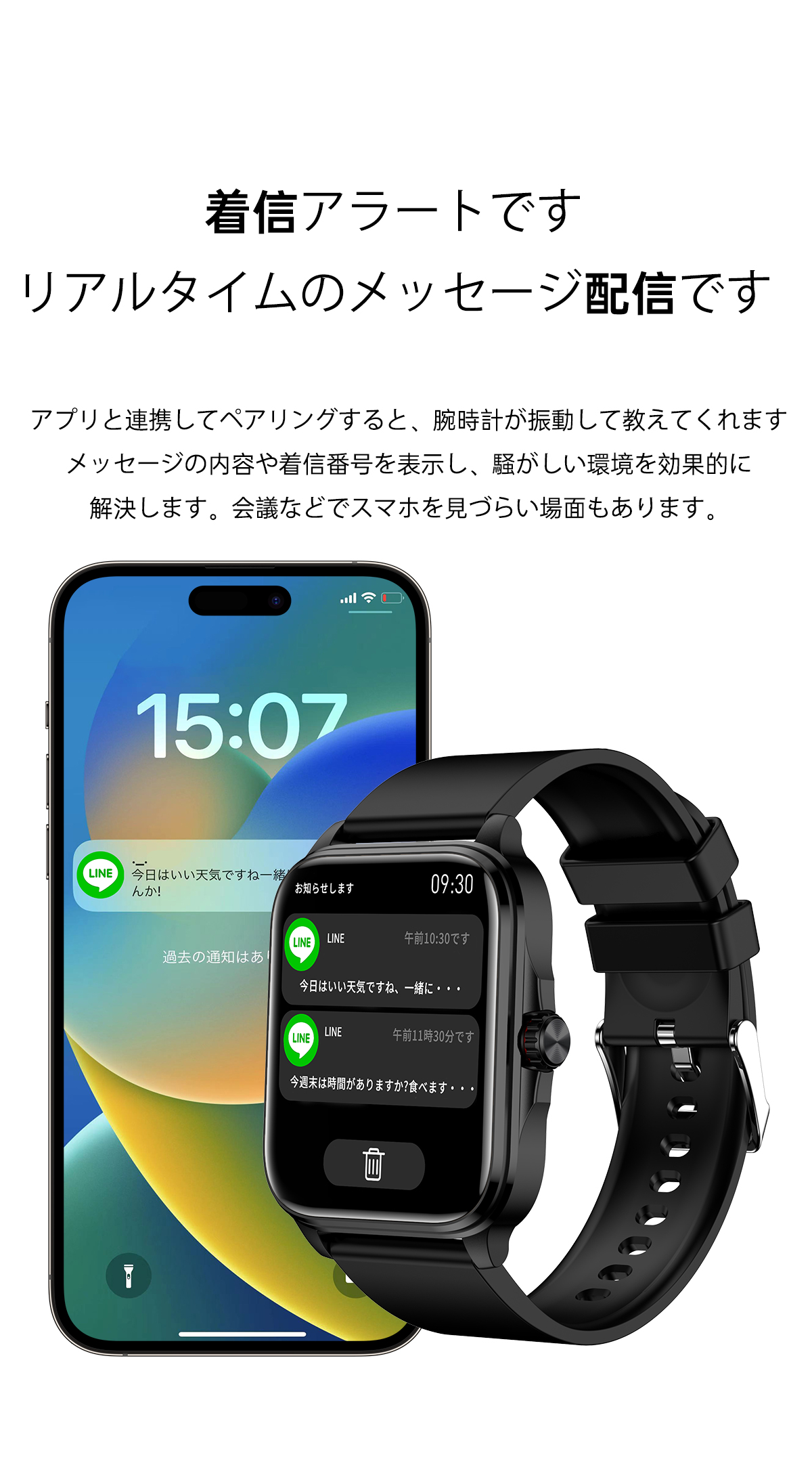 スマートウォッチ 体温 血糖値 通話機能 日本製センサー 血圧 血中酸素