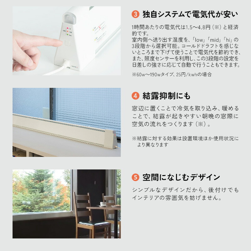CHAPE（チャペ）／コールドドラフト防止ヒーター コールドドラフト防止ヒーター｜チャペ 事例詳細｜つなweB