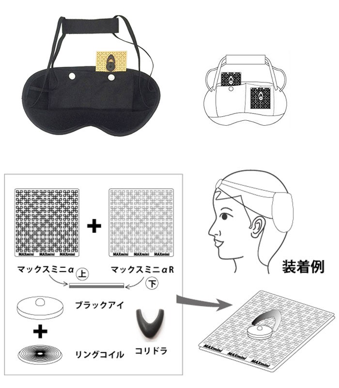 神の手マスク ■ヒーリングキーホルダープレゼント■ MEGAラク〜ダシリーズ 丸山式コイル ブラックアイ搭載 静電気 電磁波対策 電磁派防止  電磁波カット