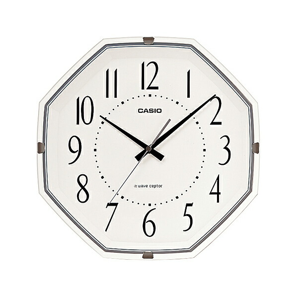 CASIO カシオ 八角掛け時計 八角電波時計 八角壁時計 八角壁掛時計 八角掛時計 八角クロック 八角かけ時計 風水では幸運の八角形 ブラウン ホワイト |  | 02