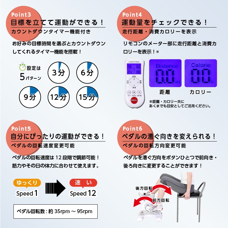 アルインコ 電動楽らくムーブサイクル AFB3016 ALINCO 保護マット付き コンパクトサイズ 自転車漕ぎ フィットネスバイク  エクササイズバイク :tsu8365:日本通販ショッピング - 通販 - Yahoo!ショッピング