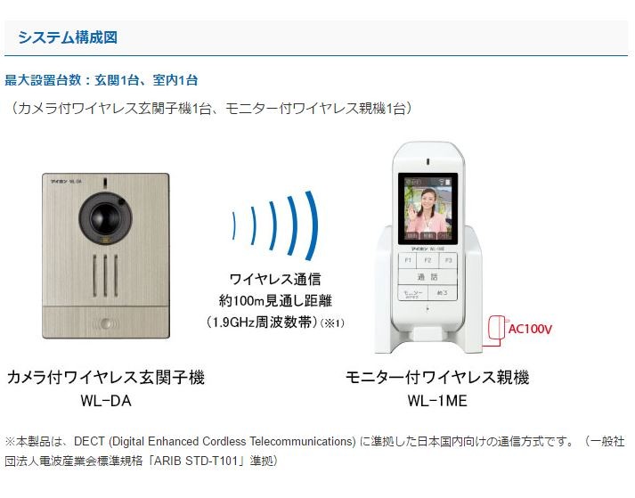 アイホン ワイヤレステレビドアホン WL-11 保証付 ワイヤレスドアホン