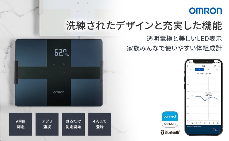 【新品未使用】OMRON 体重体組成計 KRD-508T スマホ連携 オムロン 体重体組成計 KRD-508T omron 体重計 体組成計 スマホ連携