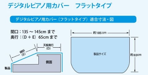 吉澤 デジタルピアノカバー（フラットタイプ） CT-679SI : 30b00758