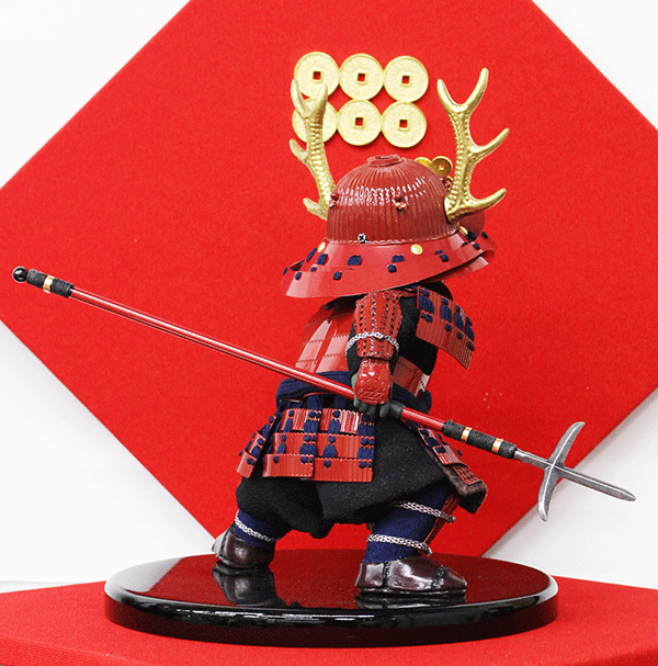 もののふ童 幸村参上 壱三 壹三 人形 子供大将飾り 屏風付きセット 五