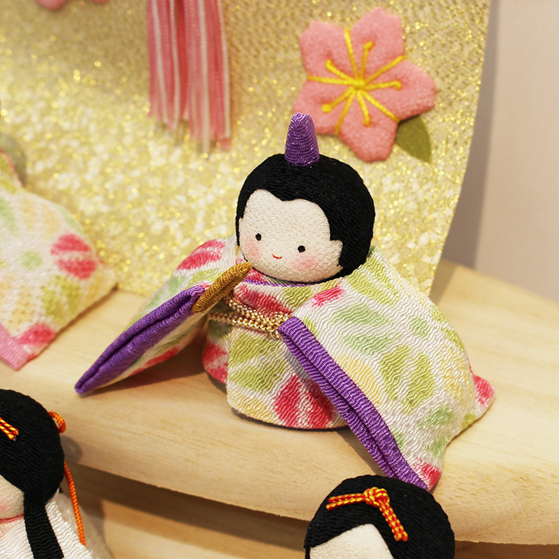 リュウコドウ ちりめん 雛人形 ひな人形 龍虎堂 ぽてりひな5人 麻の葉