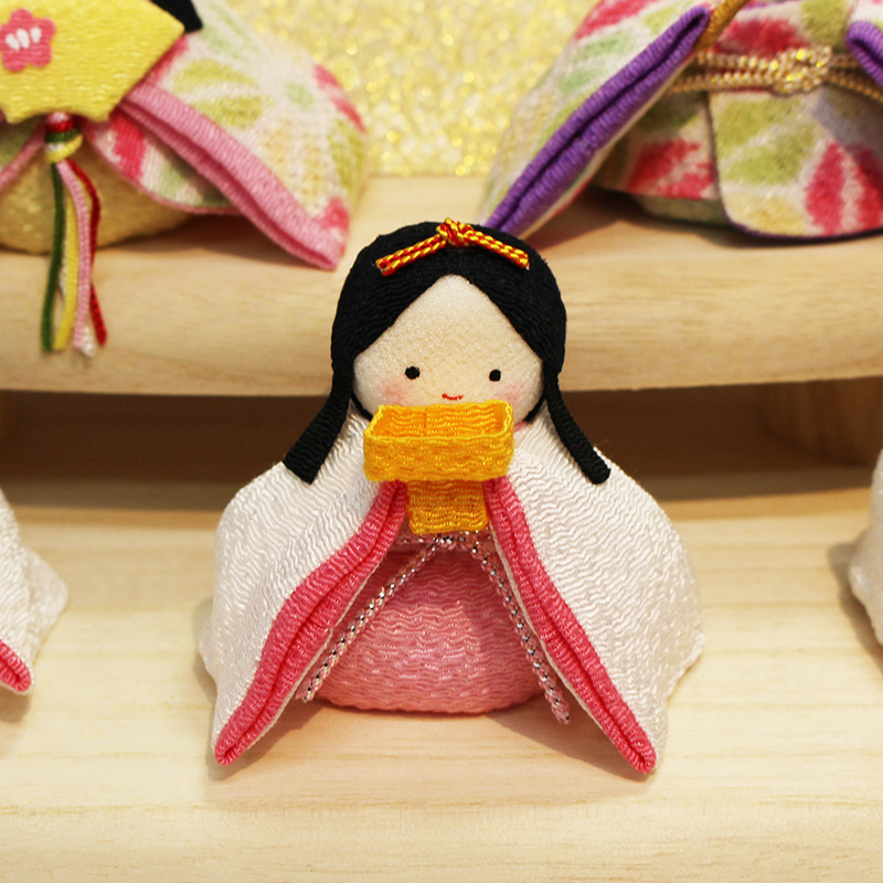 リュウコドウ ちりめん 雛人形 ひな人形 龍虎堂 ぽてりひな5人 麻の葉