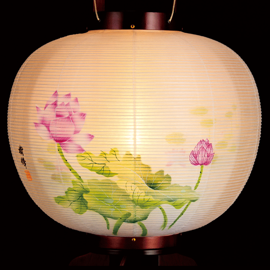 盆提灯・本蒔絵花車・風鎮付き・絹張り住吉10 盆提灯 絹張 淡蓮華 二重 桜 大内行灯 10号 11号 12号 モダン 樹峰