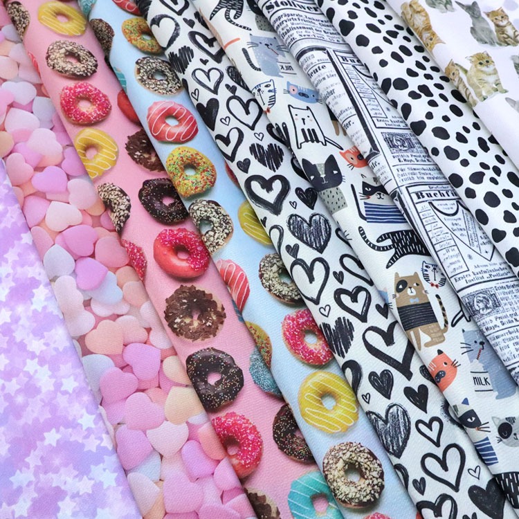 かわいい撥水生地!!ワイド幅デジタルプリント 撥水ポリエステル