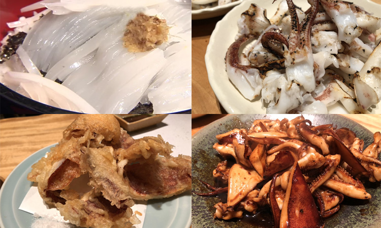 イカそうめんやイカ刺し