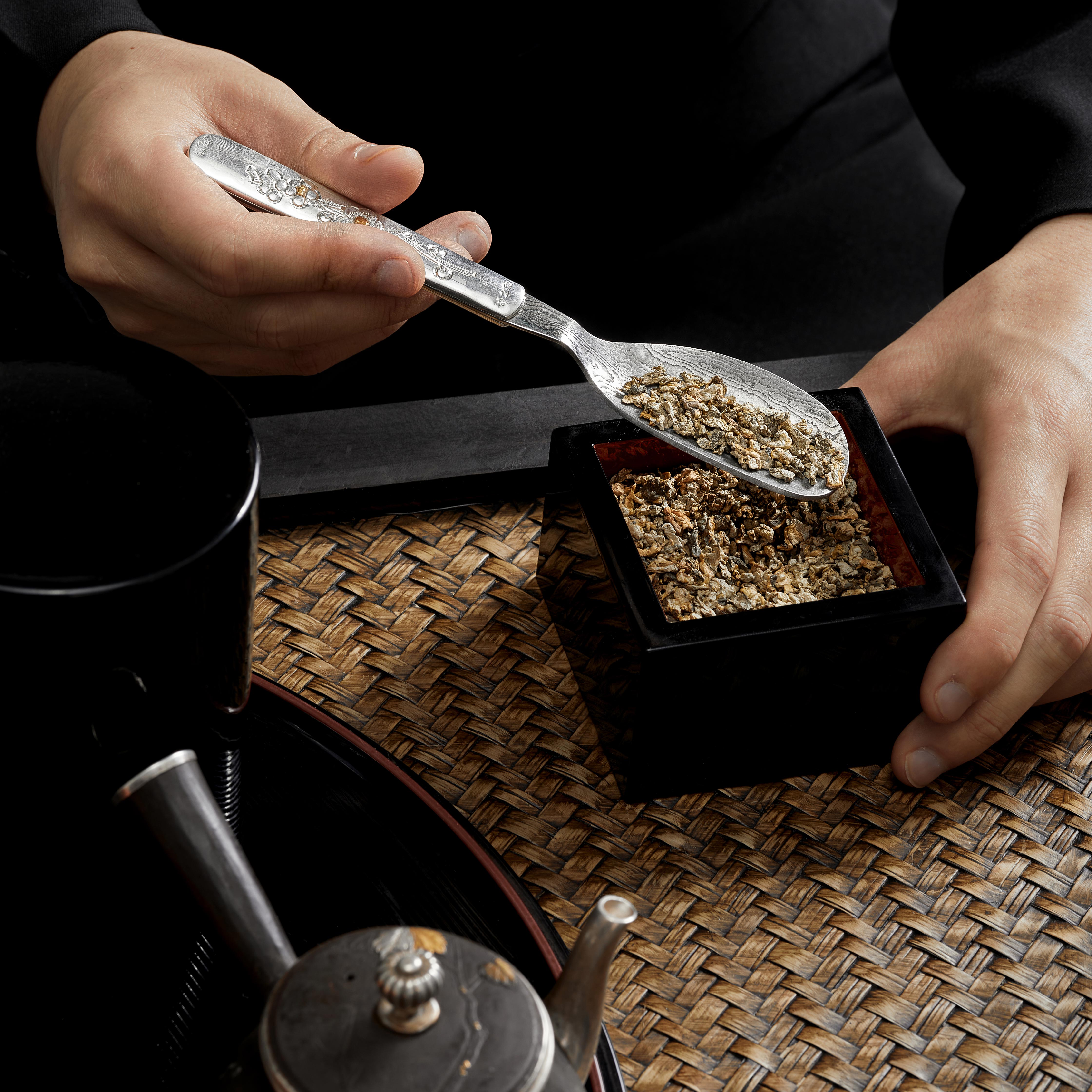 日本製 松本堂 純銀製 お茶用 茶さじ ティースプーン 茶杓 ちゃしゃく