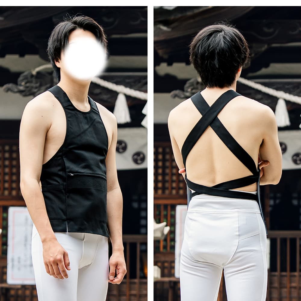 腹掛 [fu] ひも調整タイプ 白 黒 紺 S〜3L | 祭り用品 祭り衣装 お祭り