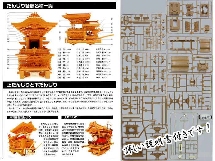 だんじりプラモデル 岸和田型 ３０分の１スケール | プラモデル