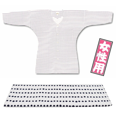 東京江戸一・豆絞（柄）特大サイズ（LL）女性専用鯉口シャツ