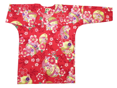 鯉口シャツ 桜と龍（白）巾広サイズ（３Ｌ）　大人鯉口シャツ単品 男女兼用 義若オリジナル 鯉口シャツ まりと桜（赤）巾広サイズ（3L） 大人鯉口シャツ