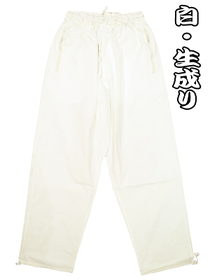 鯉口シャツ 義若の綿紬（白・生成り） 大人鯉口シャツ単品 男女