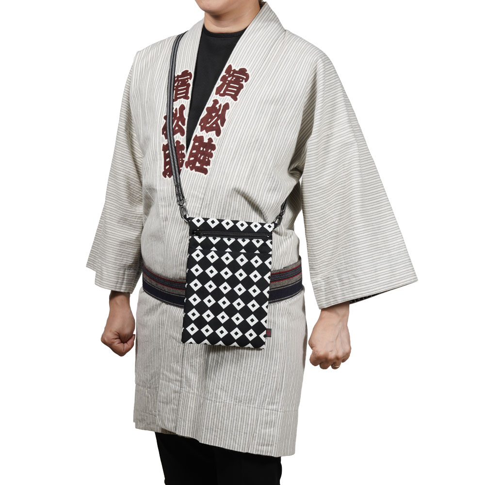 メール便対象＞ お祭り用品 お祭りポシェット【防水】和柄 縦長ポーチ