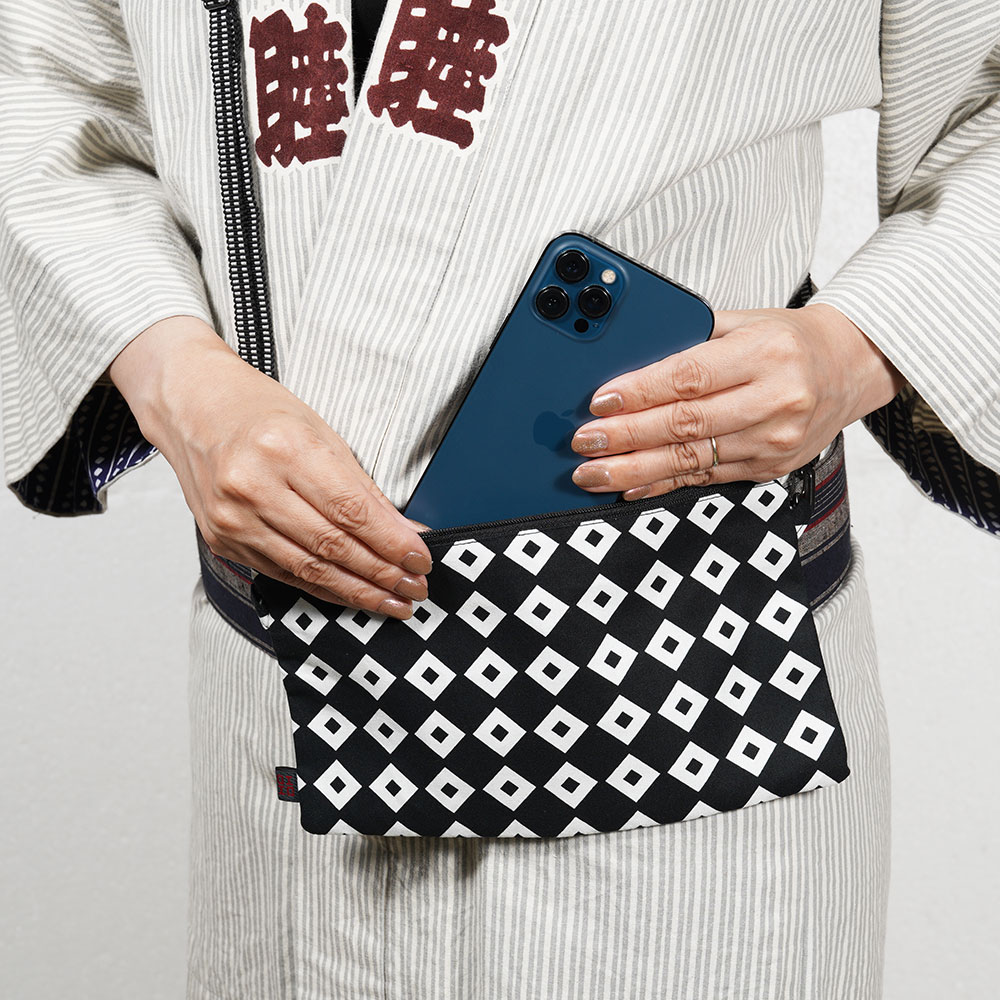 メール便対象＞ お祭り用品 お祭りポシェット【防水】和柄 横長ポーチ