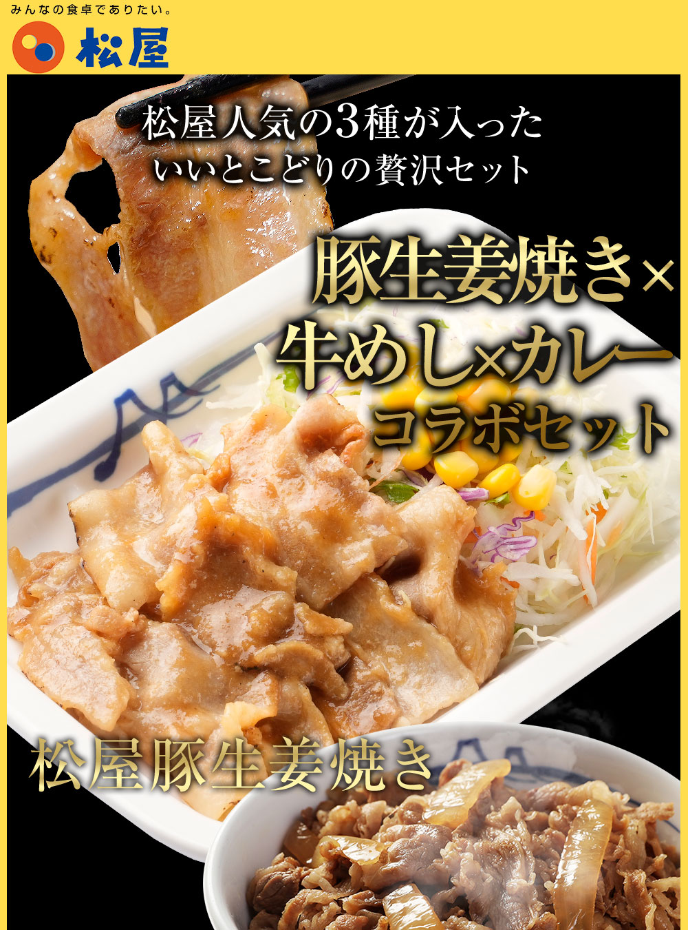 (メーカー希望小売価格15250円→6480円) 松屋 豚生姜焼き＆プレミアム仕様牛めし＆カレー30食（ 豚生姜焼き ×5 牛めし ×10 カレー ×15） 仕送り 食品 牛丼｜matsuyafoods｜03