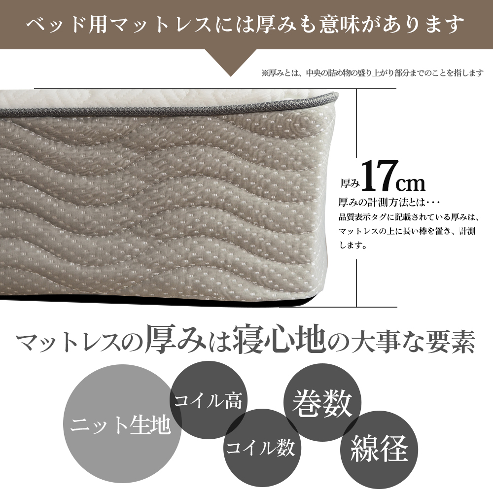 マットレス シングル ボンネルコイル スプリング ベッド用 通気性 耐久性 EN102BN｜mattress｜10