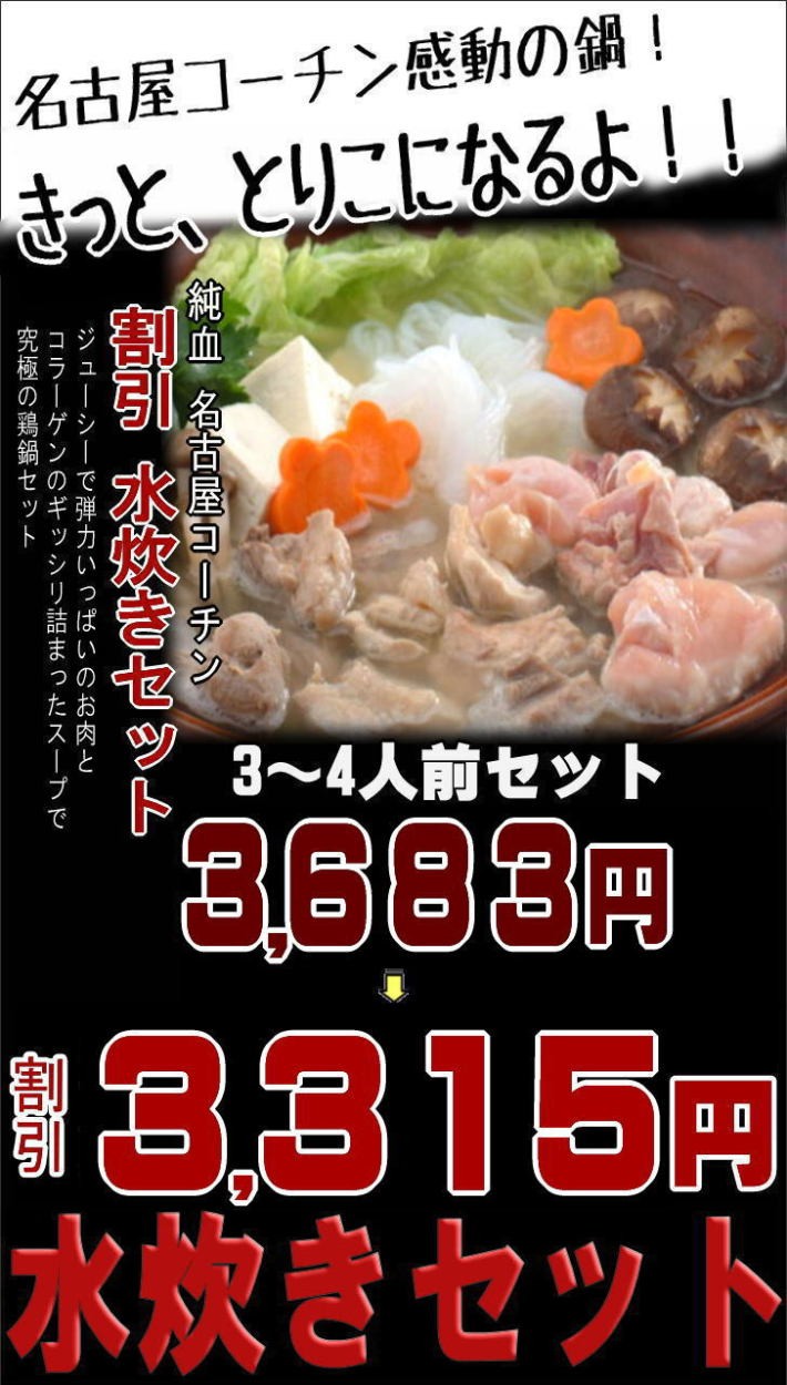  名古屋コーチン 鍋セット 野菜付き 4-5名様用 お取り寄せグルメ テレビ 鶏肉 国産 名古屋コーチン水炊き鍋 水炊き ベストお取り寄せ大賞受賞 お鍋セット ※※冷凍限定商品とは同梱できません
