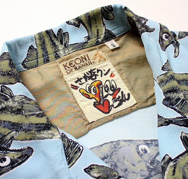 SUNSURF  クニマス　さかなクン　アロハ　Keoni ハワイ　シャツ SUNSURF クニマス さかなクン アロハ Keoni ハワイ シャツ
