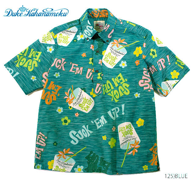 最終Duke Kahanamoku Suck ‘em up アロハ/カハナモク DUKE KAHANAMOKU アロハシャツCOTTON PULLOVER BD SHIRT